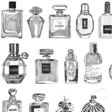 How to draw a Chanel perfume bottle 